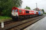 Hochwasserbedingt zeitlich z-gestellt steht HGK DE 668 in Grosskorbetha am 2 Juni 2013.