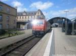 185 585-7 der HGK beim durchfahren des Hallenser Hbf´s am 14.5.15