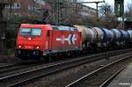 185 582-4 zog einen tankzug durch hh-harburg,02.03.15