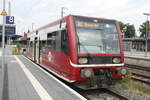 672 919 als RB33 mit ziel Stendal Hbf im Endbahnhof Stendal Hbf am 25.7.21