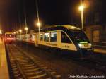 HEX VT 876 mit ziel Halle (Saale) Hbf und HEX VT 8XX mit ziel Halberstadt im Bahnhof Knnern am 21.12.14