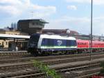 IntEgro 223 152 mit Containerzug in Weiden/OPf.