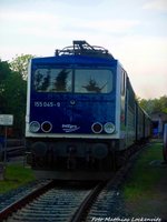 155 045 von IntEgro abgestellt in Putbus am 23.5.16