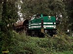 203 127 fuhr mit einen schotterzug von koops,zum bf glinde,21.10.14