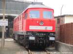 232 238 der LEG vor der Werkstatt in Delitzsch am 4.2.16