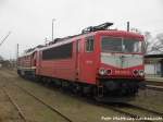 155 078 der LEG und 132 293 der EBS abgestellt in Delitzsch am 9.2.16