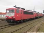 155 078 der LEG abgestellt in Delitzsch am 15.2.16