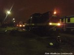 202 327 (203 237) der LEG bei den Leipziger Eisenbahntagen am Abend des 18.3.16 in Leipzig-Plagwitz