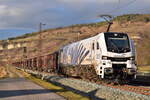 2019 313 von Lomo mit einem Ganzzug durch Thngersheim am Somntag den 26.1.2025 gen Wrzburg Hbf. 