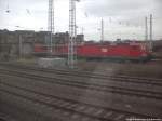 BR 155 und BR 143 der MEG abgestellt in Halle (Saale) Hbf am 5.11.14