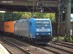 185 510-5 fuhr mit einen ganzzug am 29.08.13 durch hh-harburg