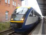 MRB VT 614 mit ziel Halle (Saale) Hbf im Bahnhof Eilenburg am 7.9.14