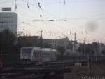 BR 650 (Regioshuttle Typ RS1) der MRB beim verlassen des Bahnhofs Halle (Saale) Hbf in Tichtung Eilenburg am 3.10.14