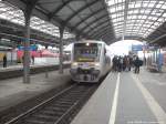 MRB VT 006 mit ziel Eilenburg im Bahnhof Halle (Saale) Hbf am 28.11.14