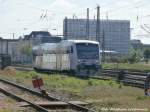 MRB VT 006 unterwegs nach Eilenburg und lsst den Hallenser Hbf hinter sich am 15.5.15