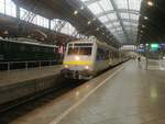 Steuerwagen der MRB im Bahnhof Leipzig Hbf am 2.2.19