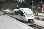 VT 0010 der MRB als RB110 mit Ziel Dbeln Hbf im Bahnhof Leipzig Hbf am 2.5.21