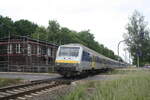 223 152 verlässt den Bahnhof Narsdorf in Richtung Chemnitz Hbf am 4.6.22