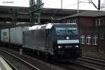 185 572-5 zog einen intermodal am 25.03.14 durch hh-harburg