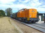 111 038 (MTEG 293 022-0) abgestellt im Bahnhof Putbus am 14.6.14