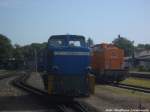 RBB 251 901 und MTEG 293 022-0 im Bahnhof Putbus am 10.6.14