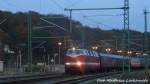 118 770 mit dem Sonderzug bei der durchfahrt in Lietzow (Rgen) am 7.11.15