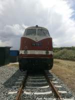 118 770-7 beim Tanken in Putbus am 30.5.15