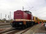 204 347-9 (202 347) der MTEG im Bauzugverkehr in der Gterumfahrung in Halle (Saale) am 4.11.16