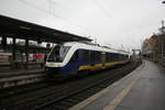 648 073 und 648 079 der NordWestBahn als RB58 mit Ziel Osnabrck Hbf im Bahnhof Bremen Hbf am 8.1.21