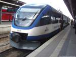 OLA VT 0006 mit ziel Neustrelitz Hbf im Bahnhof Stralsund Hbf am 13.8.13