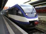 OLA VT 0013 mit ziel Neustrelitz Hbf im Bahnhof Stralsund Hbf am 13.10.13