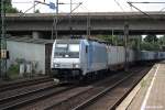 E 186 141-8 fuhr am 13.09.13 mit einen intermodal durch hh-harburg