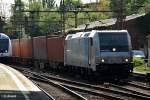 185 717-6 zog einen schachtelzug durch hh-harburg,datum 29.04.14