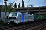 193 802-6 zog einen kastenzug durch hh-harburg,datum 30.09.14