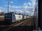 Eine Reihe von RBH 143ern abgestellt im Bahnhof Angermnde am 16.2.14