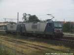 143 911 und 143 079 der RBH im Bahnhof Delitzsch unt Bf am 21.9.15