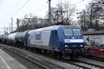 145 034-5 zog einen tankzug durch hh-harburg,21.02.20