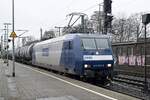 RBH 145 008-9 fuhr mit einen tanker durch hh-harburg,12.02.23