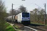 RheinCargo 187 071 mit Kesselwagenzug am 02.04.2019 in Hamburg-Moorburg