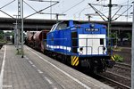 V 100-SP-006 fuhr mit einen schotterzug durch hh-harburg,15.07.16