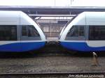 UBB GTW 2/6er beim  Hndchen Halten  im Bahnhof Stralsund Hbf am 11.4.13