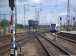 UBB GTW 2/6 bei der Ausfahrt aus Stralsund Hbf nach Swinemnde Centrum (PL) am 13.8.13