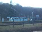 Die Letzten Beiden UBB-Ferkeltaxen im Bahnhof Heringsdorf am 4.1.14 