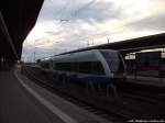 UBB GTW 2/6 mit ziel Barth kurz vor der abfahrt nach Barth im Bahnhof Stralsund Hbf am 6.1.14