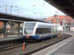 UBB GTW 2/6 mit ziel Barth kurz vor der abfahrt nach Barth im Bahnhof Stralsund Hbf am 6.1.14