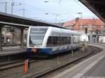 UBB GTW 2/6 mit ziel Barth kurz vor der abfahrt nach Barth im Bahnhof Stralsund Hbf am 6.1.14