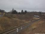 UBB GTW 2/6 unterwegs nach Stralsund Hbf und lässt Barth nun hinter sich am 16.3.14