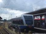 UBB GTW 2/6 mit ziel Barth im Bahnhof Stralsund Hbf am 15.7.14