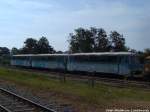 771 023-9, 971 646-5 und 771 013-0 der UBB im Bahnhof Zinnowitz am 25.7.14