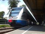 UBB GTW 2/6 mit ziel Swinemnde Centrum (PL) im Bahnhof Seebad Ahlbeck am 27.7.14